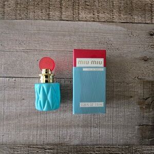 Miu Miu Blue and Red Perfume Bottle